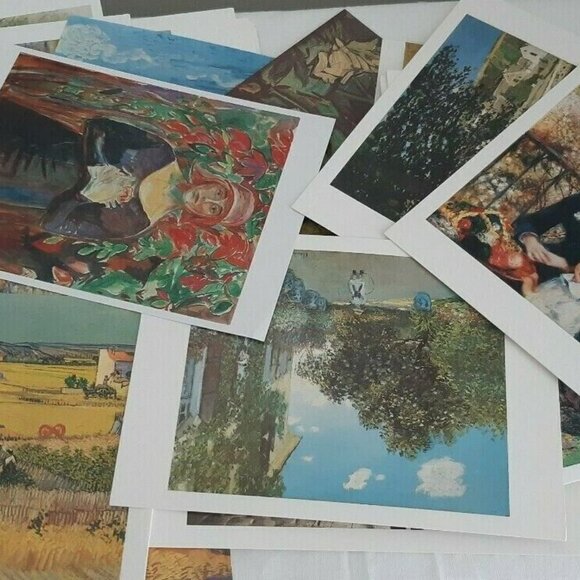 VTG POSTCARDS VAN GOGH MUNCH CEZANNE national gallery art institute MONET 52 lot - Picture 2 of 8